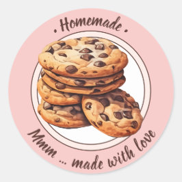 Adesivo de cookies de cor d'água de texto personal