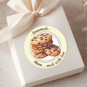 Adesivo de cookies de cor d'água de texto personal
