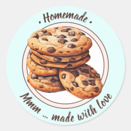 Adesivo de cookies de cor d'água de texto personal