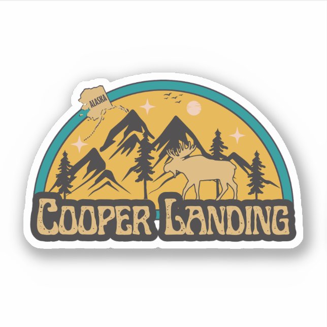 Adesivo de Cooper Landing, Alasca (Frente)