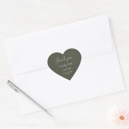 Adesivo de Coração de Agradecimento de Casamento V
