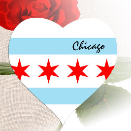 Adesivo de Coração de Chicago, Bandeira Patriótica