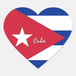 Adesivo de Coração de Cuba, Bandeira Cubana Patrió