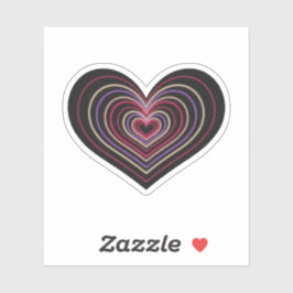 Adesivo de Coração Neon Vermelho