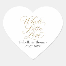 Adesivo de Coração para Casamento Whole Lotto Love