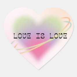 Adesivo de Coração Pastel Amor é Amor
