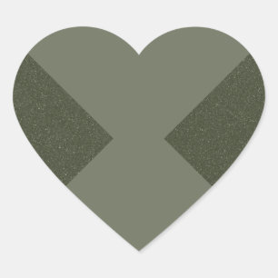 Adesivo de Coração Verde Musgo Abafado