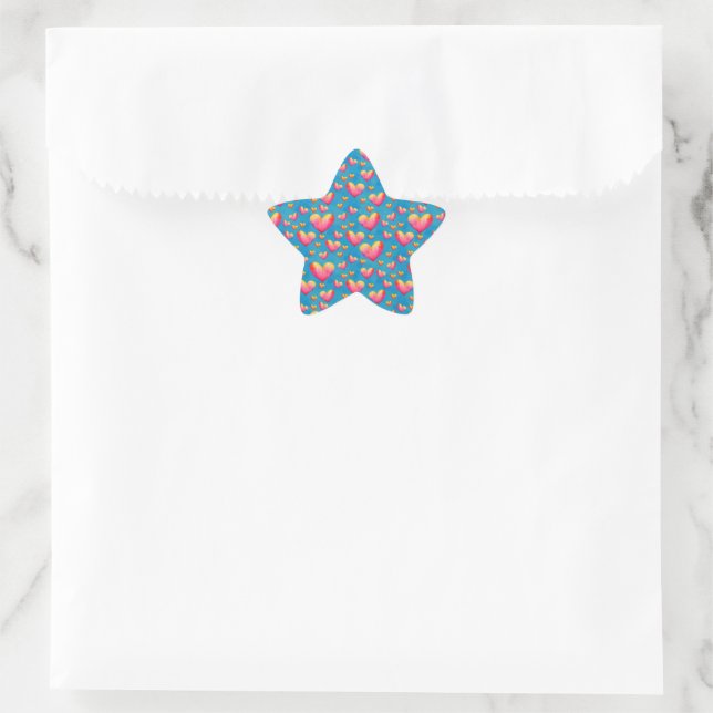 Adesivo de Corações Aquarela Multicoloridos (Bolsa)