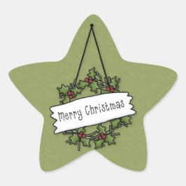 Adesivo de Coroa de Natal