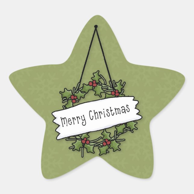 Adesivo de Coroa de Natal (Frente)