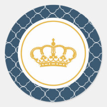 Adesivo de Coroa Pequeno Príncipe Azul Real