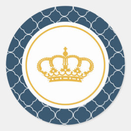 Adesivo de Coroa Pequeno Príncipe Azul Real