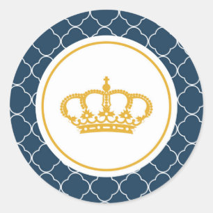 Adesivo de Coroa Pequeno Príncipe Azul Real