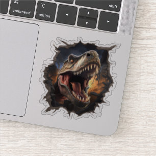 Adesivo de corte de parede de T-Rex dinossauro
