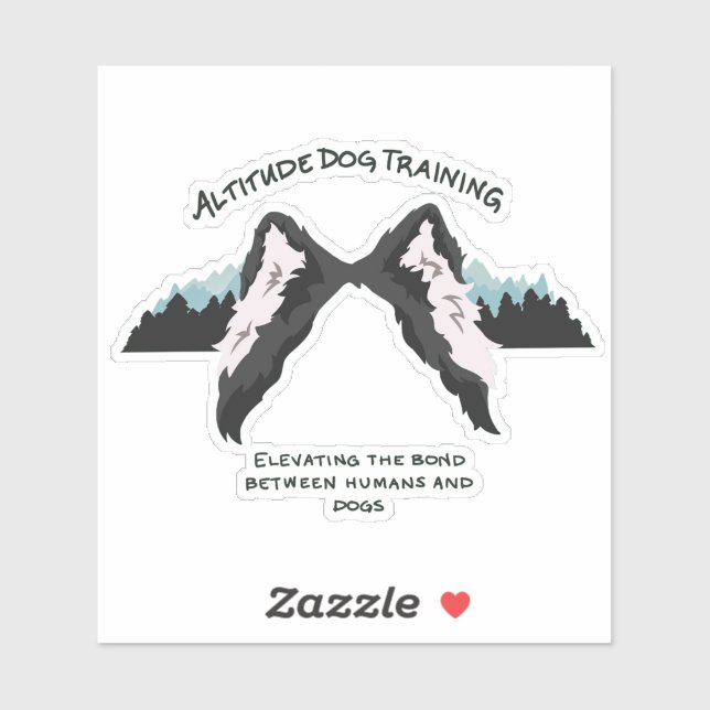 Adesivo de corte de treinamento de cão de altitude (Folha)