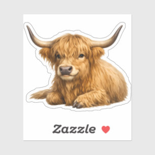 Adesivo de Corte Highland Cattle