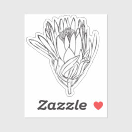 Adesivo de corte personalizado de Protea Preta e B