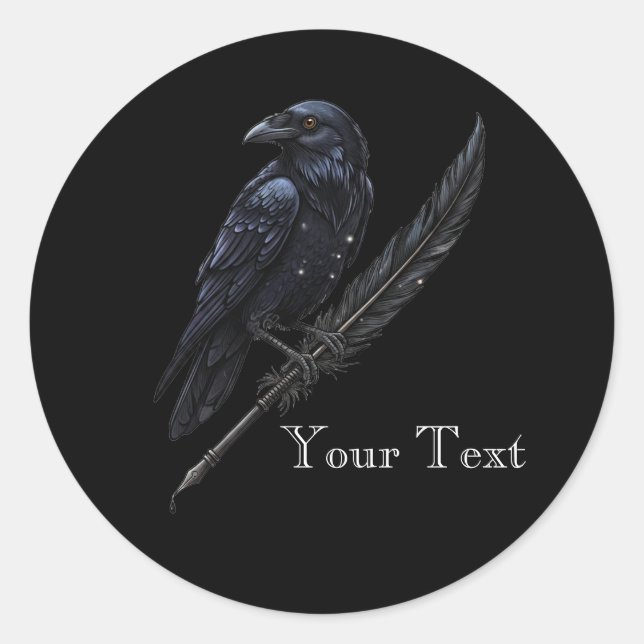 Adesivo de Corvo Personalizado em Pena de Pato (Frente)
