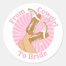 Adesivo de cow girl a noiva festa de despedida 