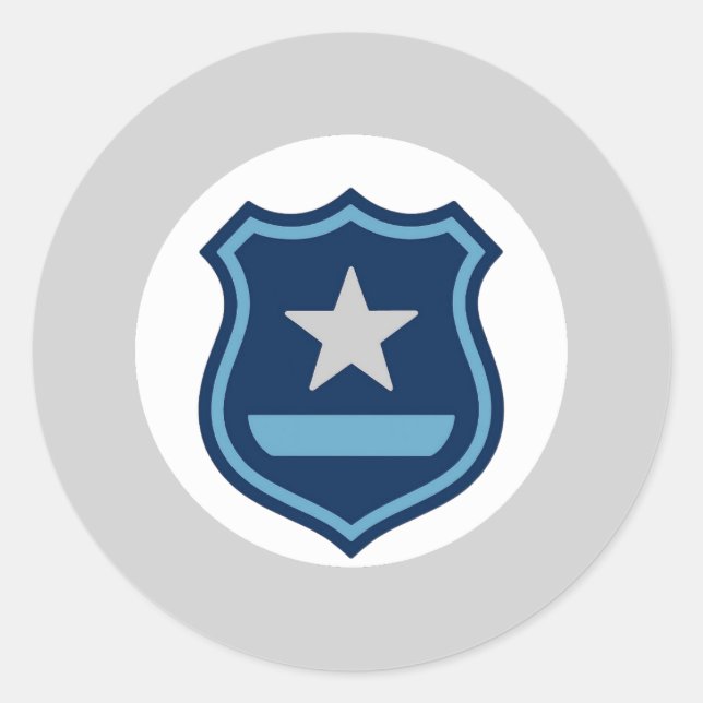 Adesivo de Crachá da Polícia (Frente)