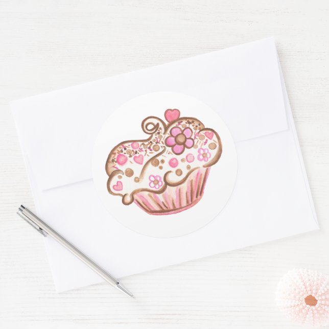 Adesivo de Cupcake (Envelope)