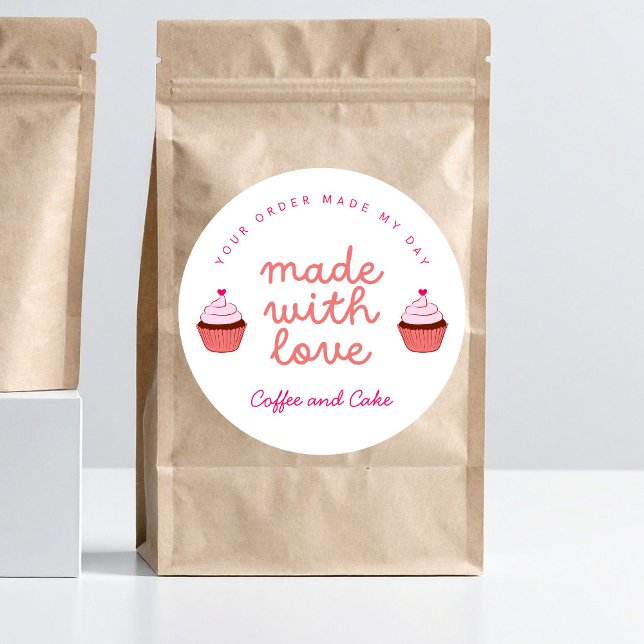 Adesivo de Cupcake Café e Bolo Feito com amor (Criador carregado)