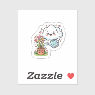 Adesivo de Cute Kawaii Planta Gentileza Nuvem e FS