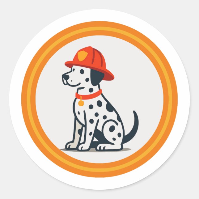 Adesivo de Dálmata da Estação de Bombeiros (Frente)
