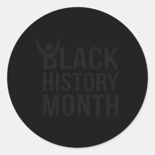 Adesivo de declaração de mês de histórico preto