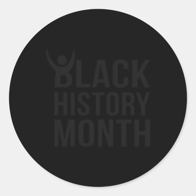 Adesivo de declaração de mês de histórico preto (Frente)