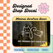 Adesivo de Decoração de Janela de Pet Shop Engraça