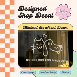 Adesivo de Decoração de Janela de Pet Shop Engraça