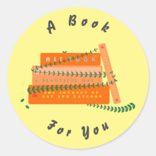 Adesivo de Decoração de Presente Um Livro Para V