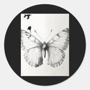Adesivo de desenho a lápis de Borboleta Monarca Re