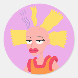 Adesivo de desenho animado “Bad Hair Day”
