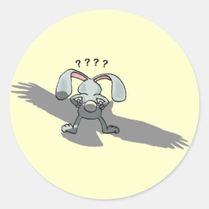 ???? Adesivo de desenhos animados de coelho