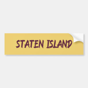 Adesivo de Design de Base de Texto de Staten Islan