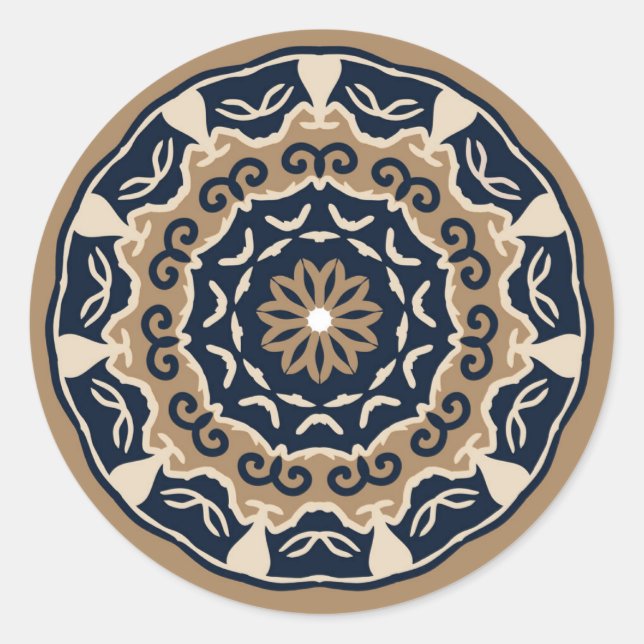 Adesivo de design de mandala colorido (Frente)