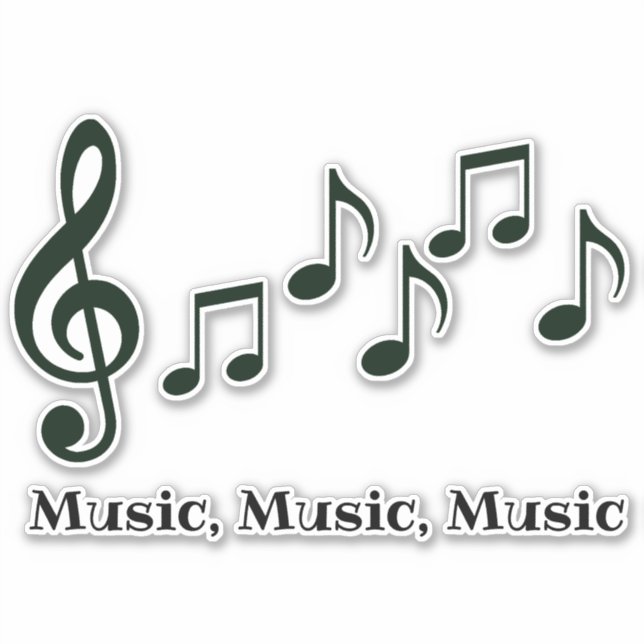Adesivo de Design de Notas Musicais (Frente)