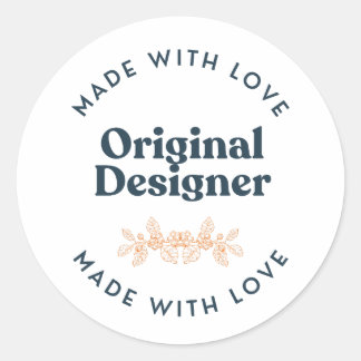 Adesivo de Designer Original Feito Com Amor