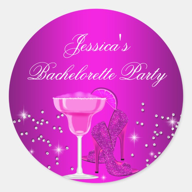 Adesivo de Despedida de Solteira Sparkle Cocktail  (Frente)