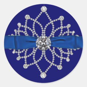 Adesivo de Diamantes Azul Royal Elegante