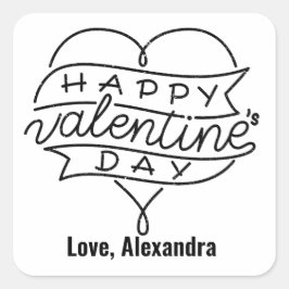 Adesivo de dias de os namorados personalizados do