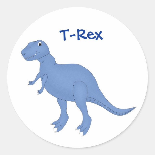 Adesivo de dinossauro azul (Frente)