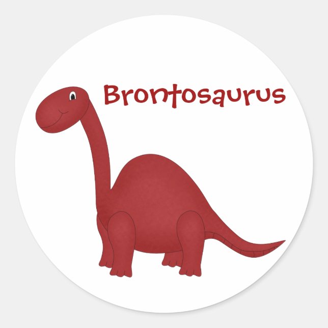 Adesivo de dinossauro Brontosaurus (Frente)