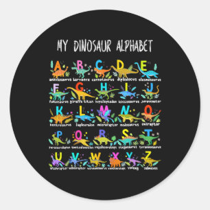 Adesivo De Dinossauros Alphabet Abc De Volta Ao Estudante 