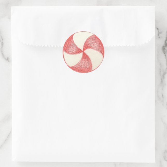 Adesivo de Doce de Natal de Hortelã (Bolsa)