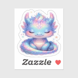 Adesivo de Dragão Bebê Pastel Fofo