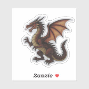 Adesivo de Dragão Feroz