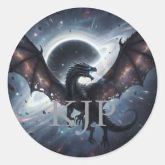 Adesivo de dragão Void com iniciais personalizadas